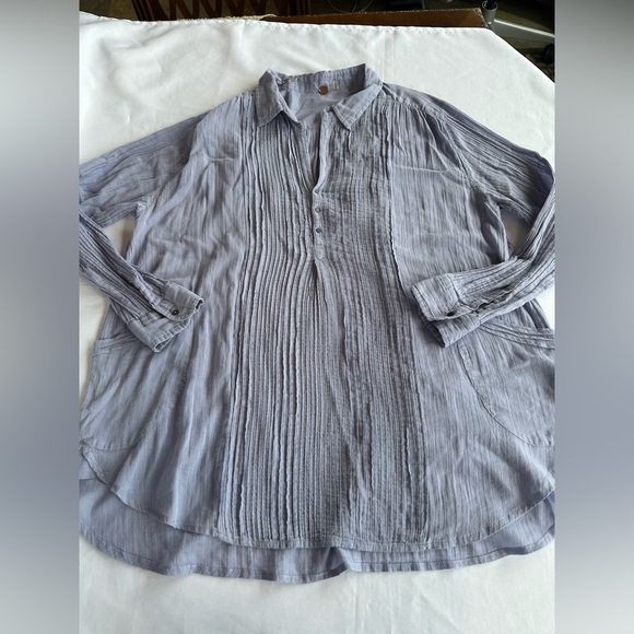 Free People One Lavender Flowy Big Blouse - Picture 1 of 9